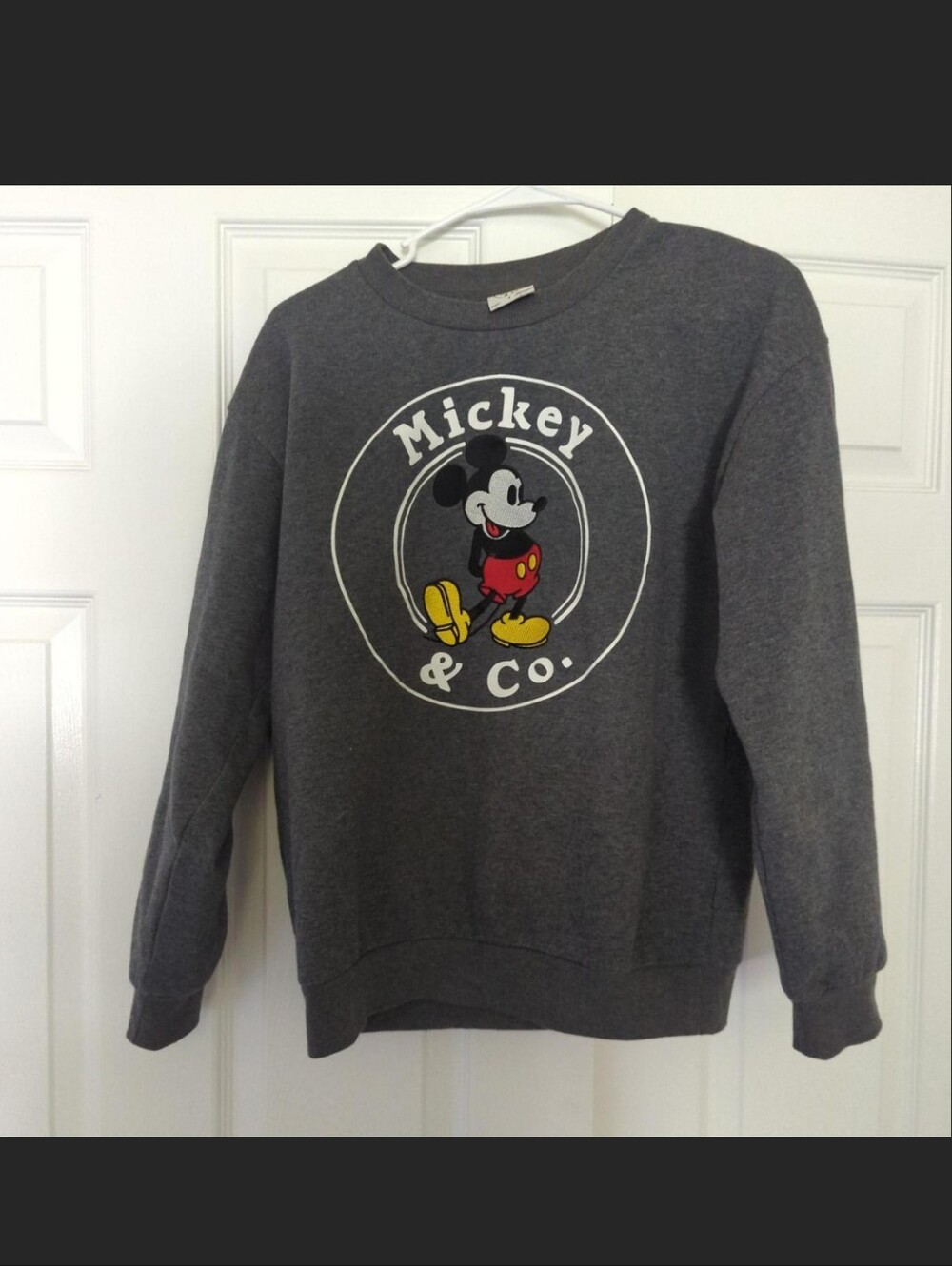 Disney Gray Mickey & Co. Tee with Red and Yellow Graphic